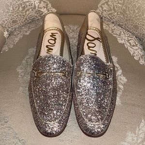 Sam Edelman Loraine Gold Glitter Loafers